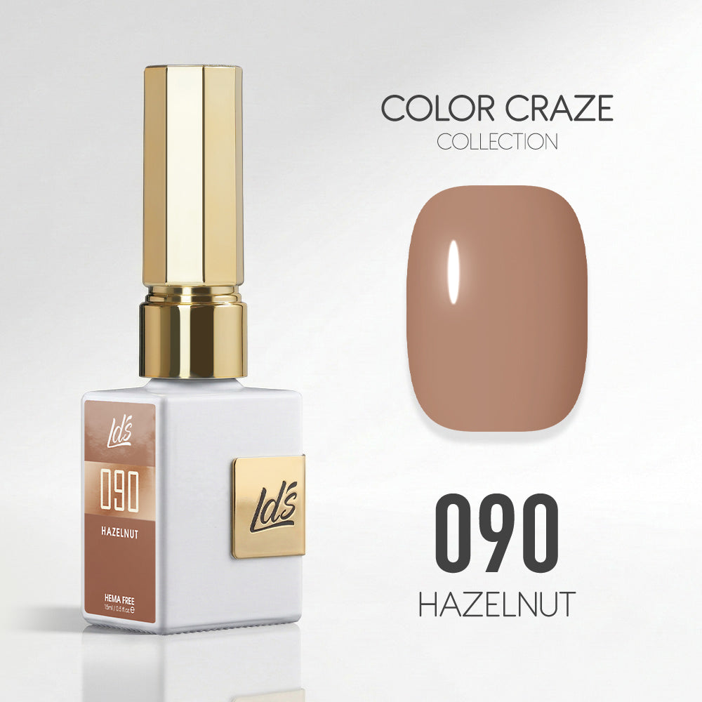 LDS Color Craze Gel Nail Polish - 090 Hazelnut - 0.5oz