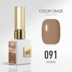 LDS Color Craze Gel Nail Polish - 091 Khaki - 0.5oz