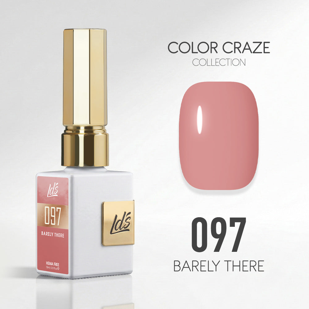 LDS Color Craze Gel Nail Polish - 097 Barely There - 0.5oz