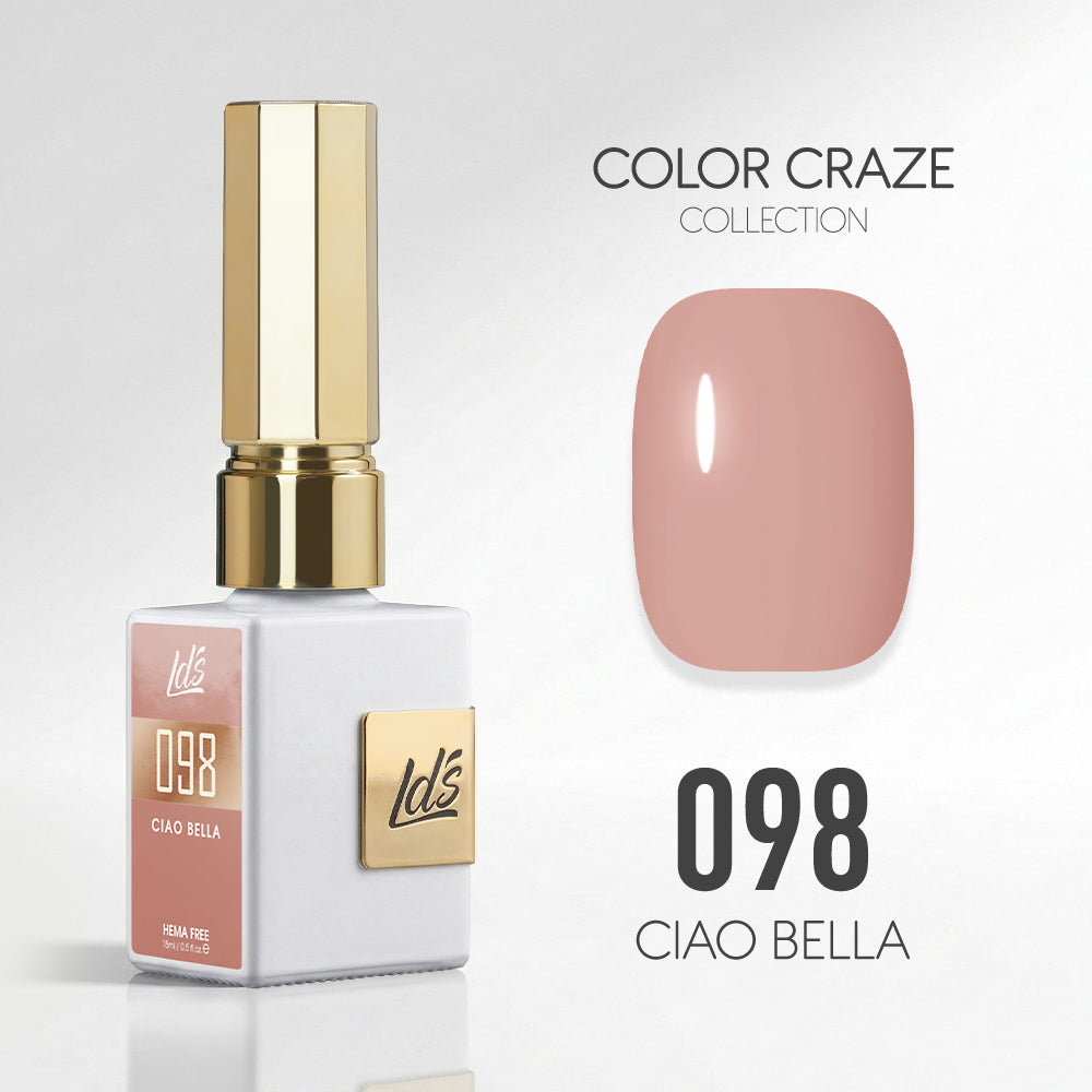 LDS Color Craze Gel Nail Polish - 098 Ciao Bella - 0.5oz