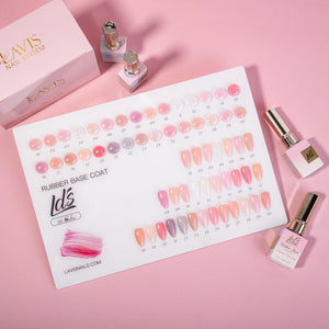 LDS Rubber Base Gel (Ver 2) - Set 30 Colors - GEL POLISH 0.5 OZ - Bouncy Blush Collection