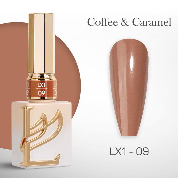 LAVIS LX1 - 009 - Gel Polish 0.5 oz - Coffee & Caramel Collection