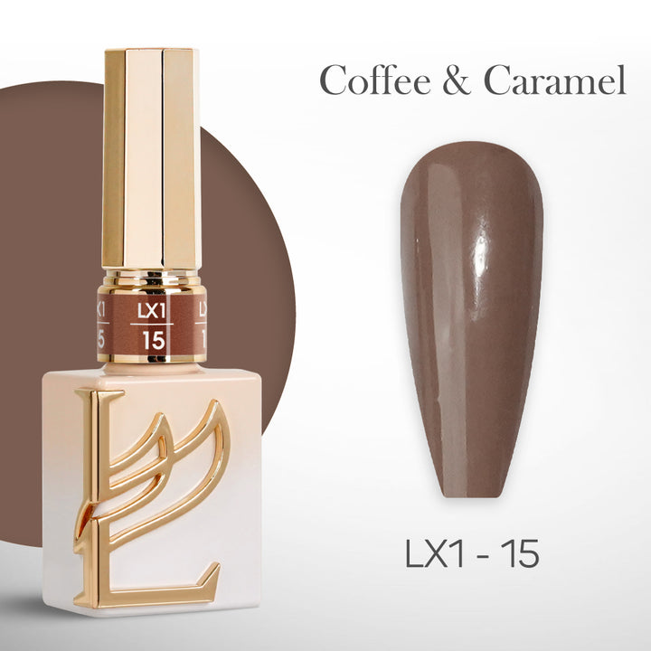 LAVIS LX1 - 015 - Gel Polish 0.5 oz - Coffee & Caramel Collection