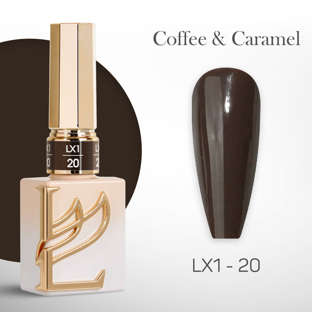 LAVIS LX1 - 020 - Gel Polish 0.5 oz - Coffee & Caramel Collection