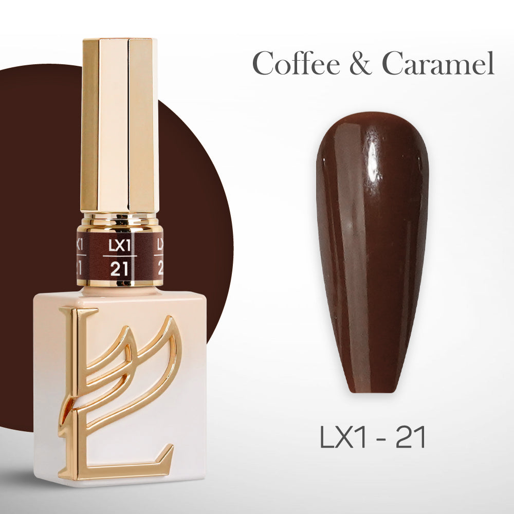 LAVIS LX1 - 021 - Gel Polish 0.5 oz - Coffee & Caramel Collection