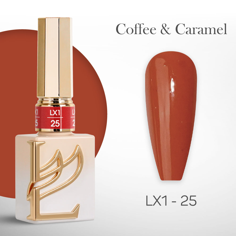 LAVIS LX1 - 025 - Gel Polish 0.5 oz - Coffee & Caramel Collection