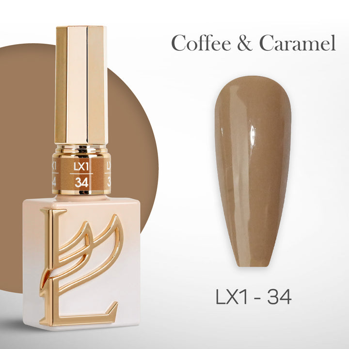 LAVIS LX1 - 034 - Gel Polish 0.5 oz - Coffee & Caramel Collection