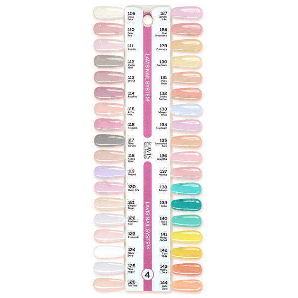 Lavis Gel Polish & Matching Nail Lacquer Duo Part 4: 109-144 (36 Colors)