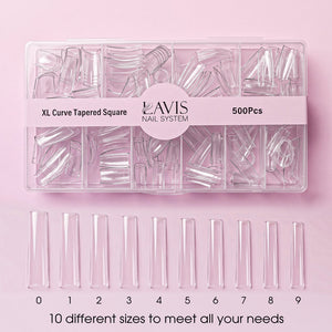 Lavis - XL Curve Tapered Square - Clear - 500 Pcs