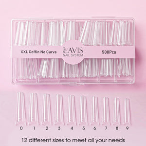 Lavis - XXL Coffin No Curve - Clear - 500 Pcs