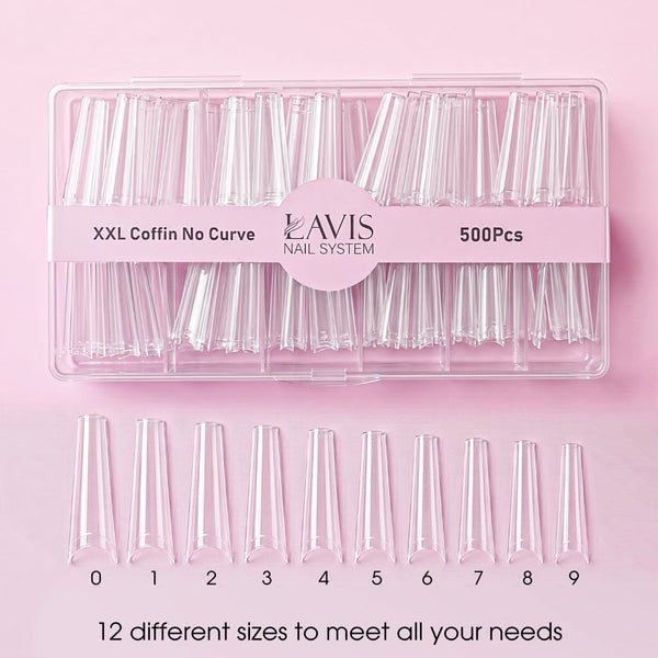 Lavis - XXL Coffin No Curve - Clear - 500 Pcs