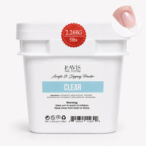 Lavis Acrylic & Dipping Powder - Clear - 80oz (5lbs)