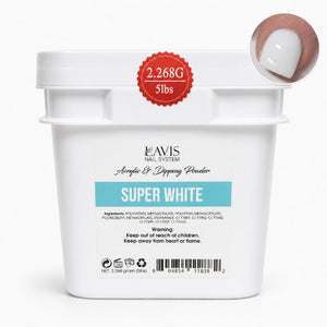 Lavis Acrylic & Dipping Powder - Super White - 80oz (5lbs)
