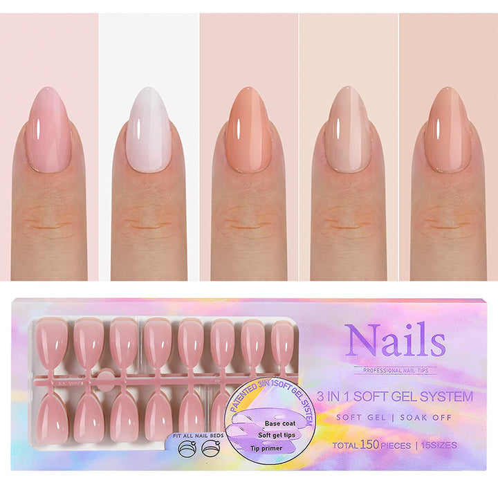 Press On Nails 150pcs/box - Medium Almond 04