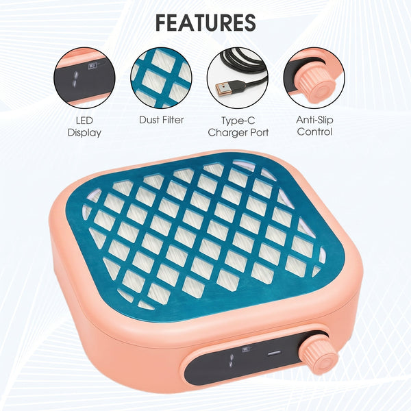 Mini Nail Dust Collector - Pink