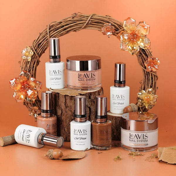 Lavis 3 in 1 - Set 48 Colors - Modern Neutrals Collection - Acrylic & Dip Powder (1.5oz), Gel & Lacquer Matching