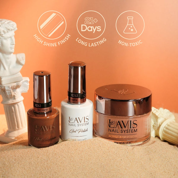 Lavis 3 in 1 - Set 48 Colors - Modern Neutrals Collection - Acrylic & Dip Powder (1.5oz), Gel & Lacquer Matching