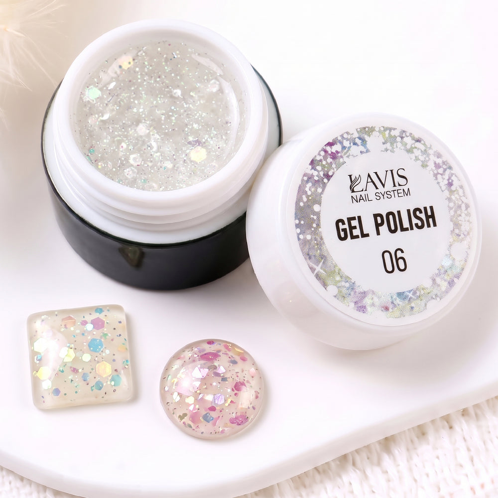 LAVIS Nail Art Glitter - Gel Polish 06