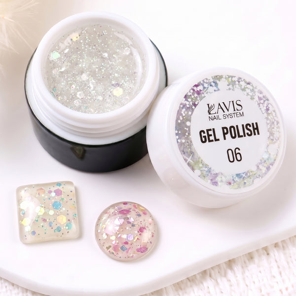 LAVIS Nail Art Glitter - Gel Polish 06
