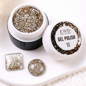 LAVIS Nail Art Glitter - Gel Polish 10