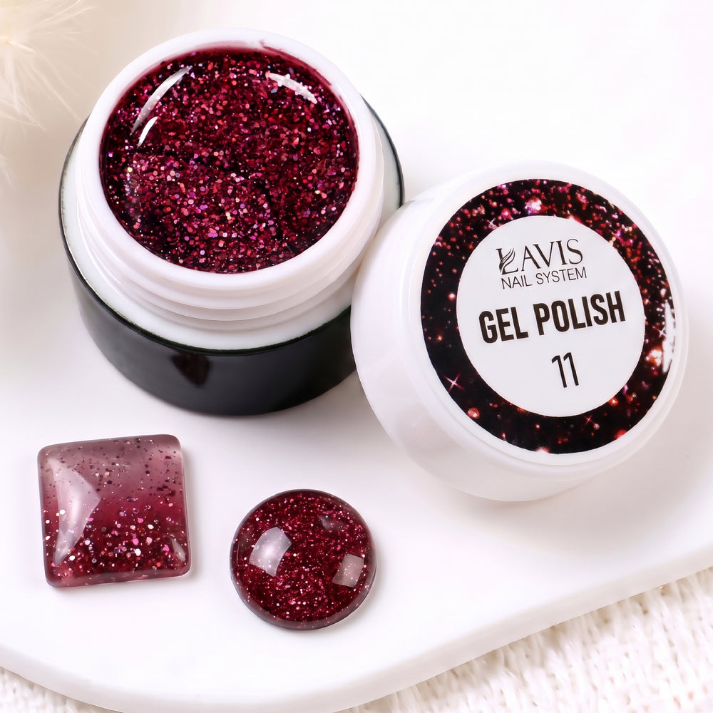 LAVIS Nail Art Glitter - Gel Polish 11