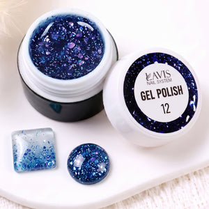 LAVIS Nail Art Glitter - Gel Polish 12
