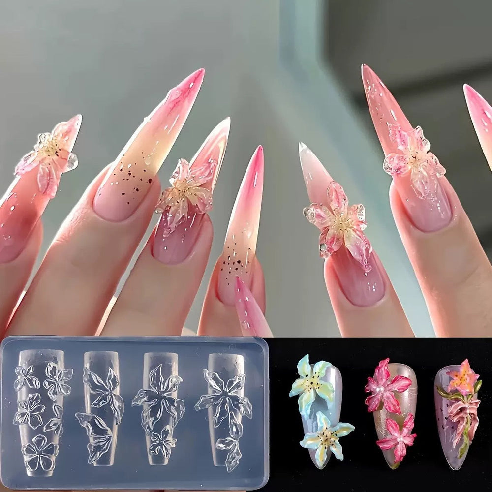 3D Nail Charm Mold 17 - 5 Petals Flower