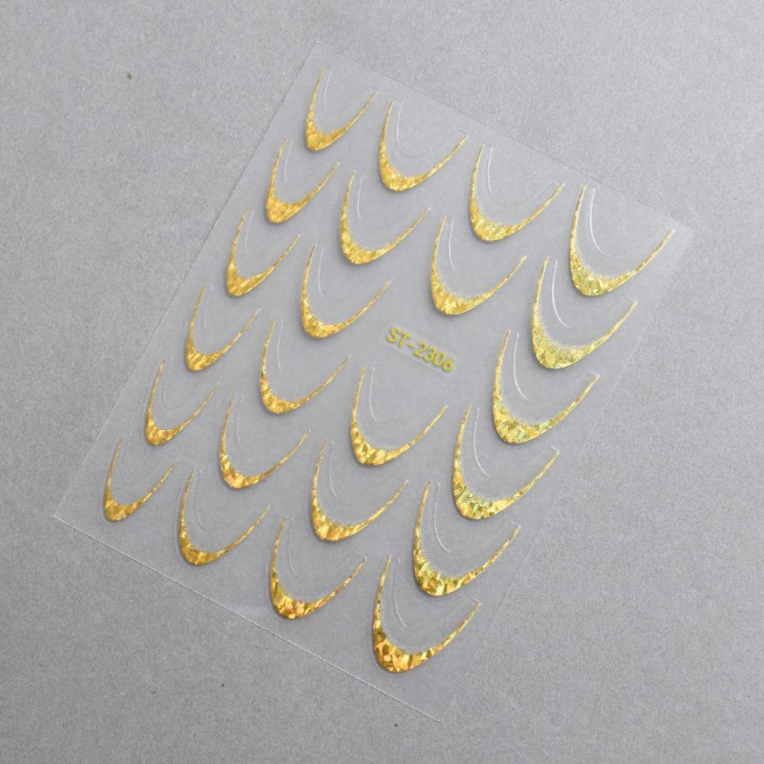 5D Nail Stickers ST-2306-5 - Flake Gold