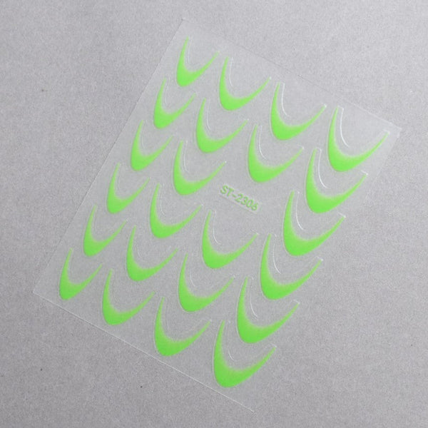 5D Nail Stickers ST-2306-10 - Neon Green