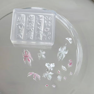 3D Nail Charm Mold 16 - Leaves & Flowers