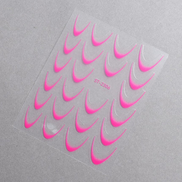 5D Nail Stickers ST-2306-13 - Neon Pink