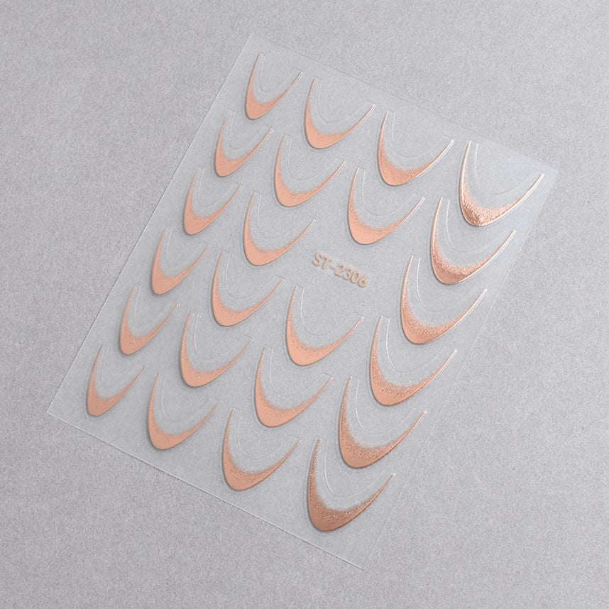 5D Nail Stickers ST-2306-3 - Laser Bronze