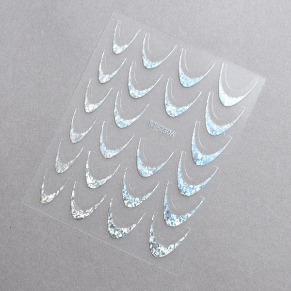 5D Nail Stickers ST-2306-4 - Flake Silver