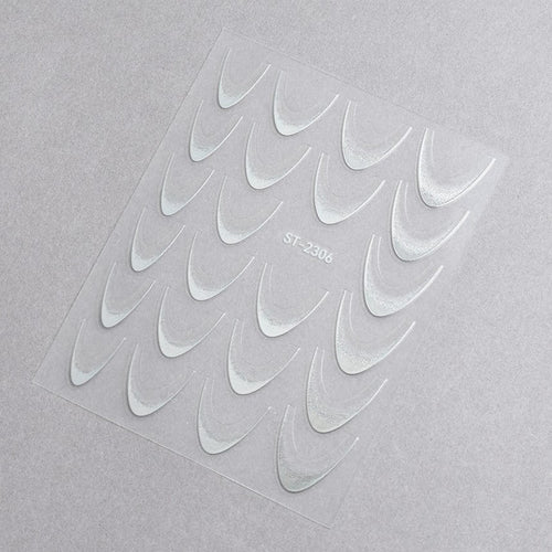5D Nail Stickers ST-2306-1 - Laser Silver