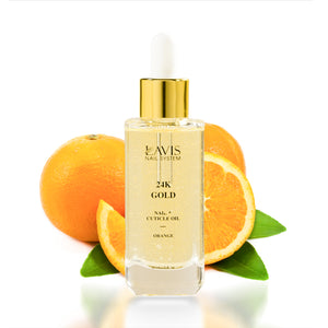 Lavis 24K Gold Nail & Cuticle Oil - Orange - 30mL