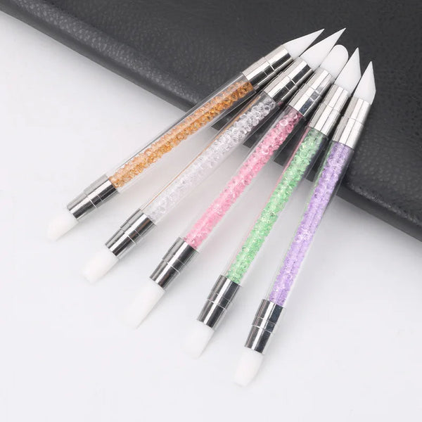 Nail Art Sculpture Pen Acrylic Dual Tipped Brushes 5 Pcs