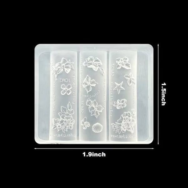 3D Nail Charm Mold 24 - Flower & Sea Star