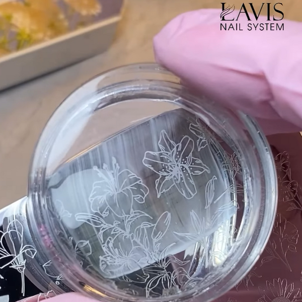 Short Nail Stamper & Scraper - Clear