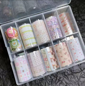 Nail Transfer Foil 1 - Spring Flower & Pattern - M364