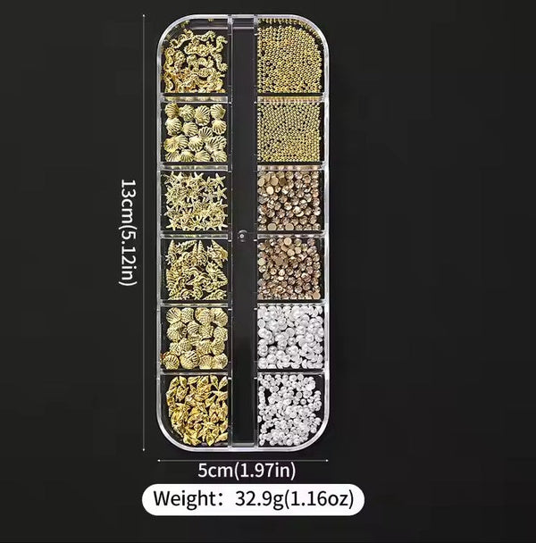 12Gird 3D Starfish Shell Pearl Ocean