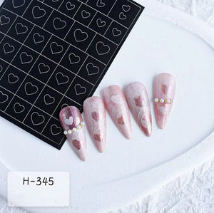 Spray Painted Nail Art Stickers H346 - Heart