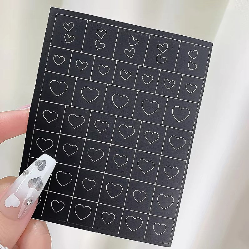 Spray Painted Nail Art Stickers H346 - Heart