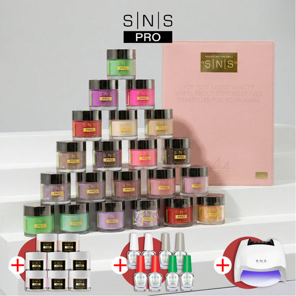 SNS Pro Dipping & Acrylic Powder - Set 144 Colors - Pink Collection
