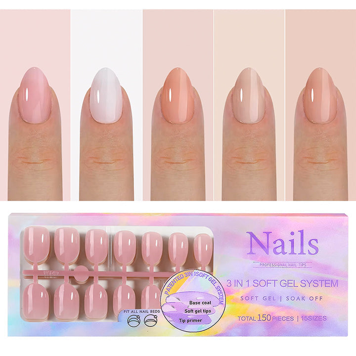 Press On Nails 150pcs/box - Short Almond 07