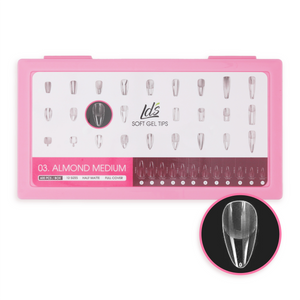 LDS - 03 Almond Medium Half Matte Nail Tips (Full Cover)