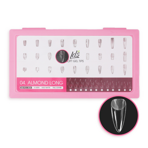 LDS - 04 Almond Long Half Matte Nail Tips (Full Cover)