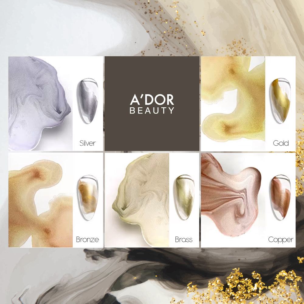 A'DOR Metallic Marble Ink 10ml - Brass