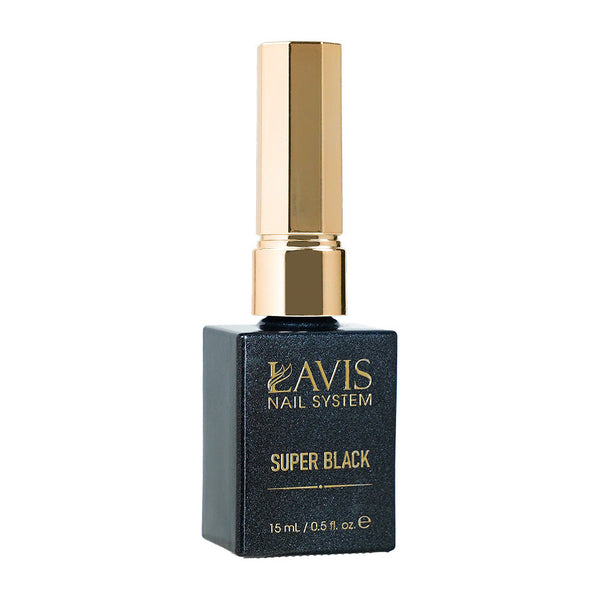 LAVIS Gel Polish Super Black - 0.5 oz