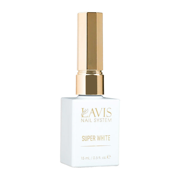 LAVIS Gel Polish Super White - 0.5 oz