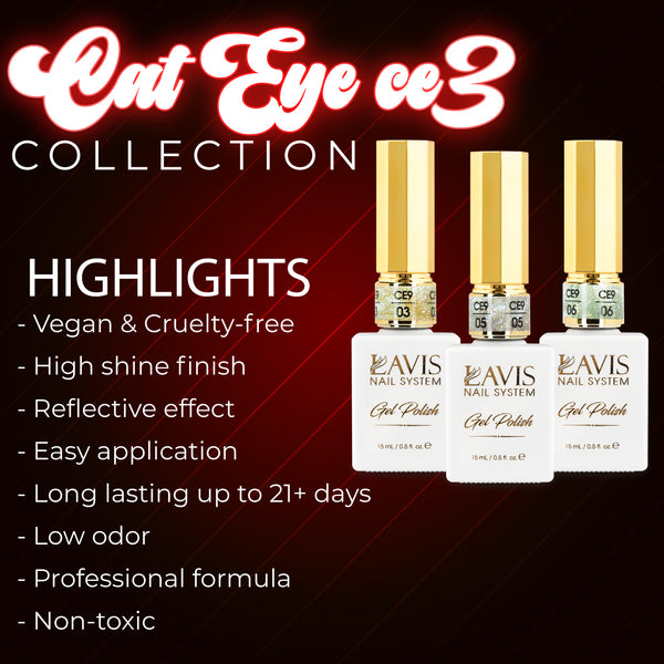 LAVIS Cat Eyes CE3 - 01 - Gel Polish 0.5 oz - Tropical Candy